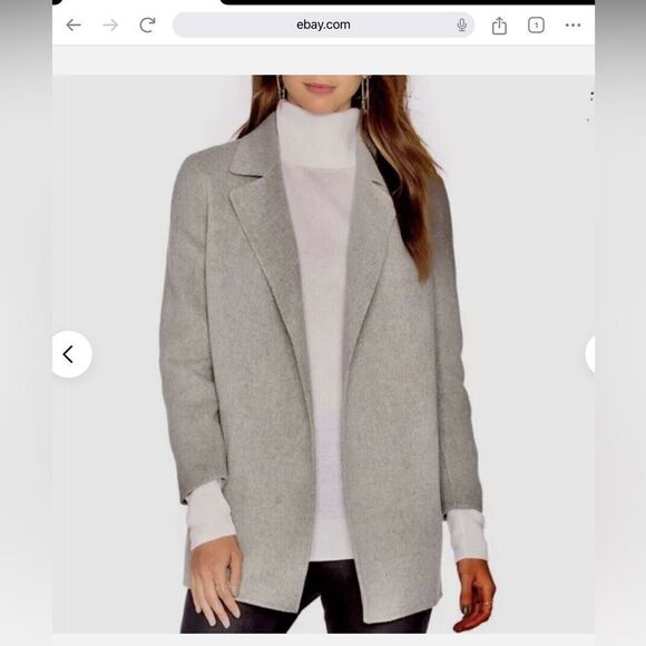 JOIE HERRINGBONE BLAZER COAT IN‎ GRAY - Picture 1 of 7